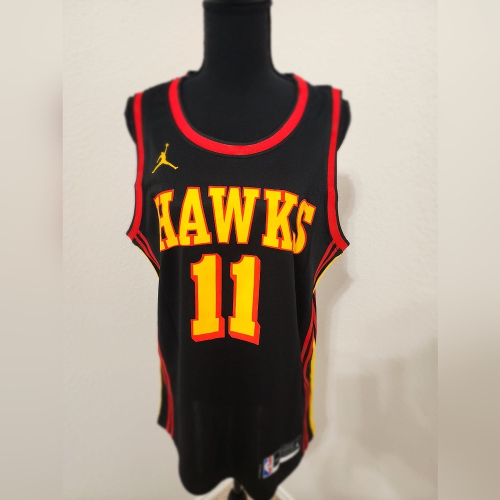 NBA Hawks Yellow and Black Jersey 2022